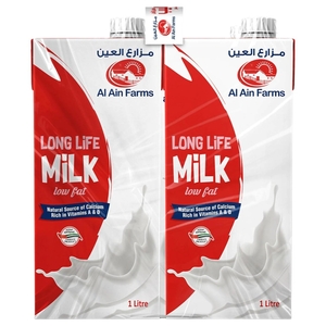 Al Ain Farms Long Life Milk Low Fat 1L X4