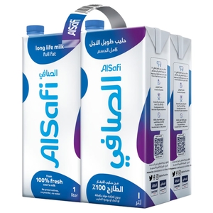 Al Safi Uht Milk Full Fat 1L X4