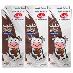 Al Ain Farms Long Life Chocolate Milk 180Ml X6