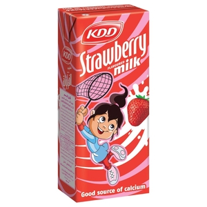 Kdd Uht Milk Strawberry 180Ml