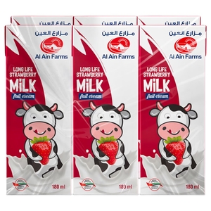 Al Ain Farms Long Life Strawberry Milk 180Ml X6