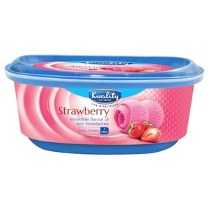 Kwality Strawberry Ice Cream 1L