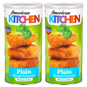 American Kitchen Bread Crumbs Plain 425G X2