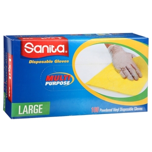 Sanita Disposable Multi Purpose Gloves Large 100 Pieces