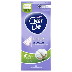 Everyday Pantyliners All Cotton Large 30 Pads