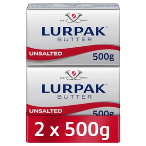 Lurpak Butter Unsalted 500G X2