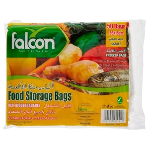 Falcon Food Storage Bags Small 36 X 15Cm 50 Pieces