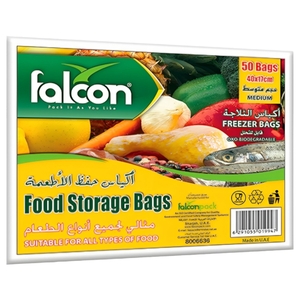 Falcon Food Storage Bags 40 X 17Cm 50'S