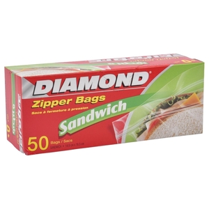 Diamond Sandwich Zipper Bags 50 Pieces