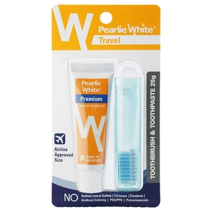 Pearlie White Travel Kit Toothbrush & Paste 25G