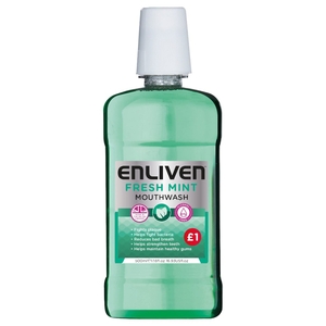 Enliven Mouthwash Fresh Mint 500Ml