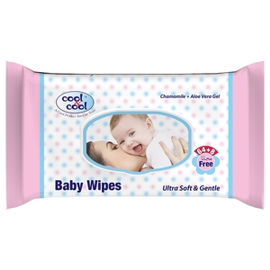 Cool & Cool Baby Wipes Ultra Soft Chamomile & Aloe Vera Gel 72'S