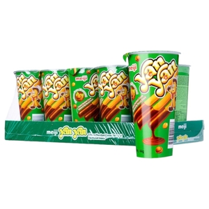 Meiji Yan Yan Biscuit Snack With Creamy Hazelnut-Cocoa 44G X10