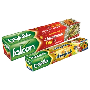 Falcon Aluminium Foil 150M X 45C + Cling Film 100 Sqft