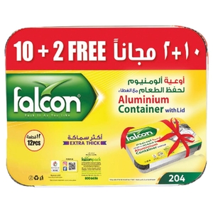 Falcon Aluminum Container #204 12 Pieces