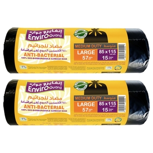 Enviro Garbage Bag Black 85Cm X 115Cm 15Bag X 2