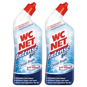 Wc Net Toilet Cleaner Intense Gel Ocean Fresh 750Ml X 2