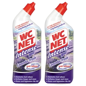 Wc Net Toilet Cleaner Intense Gel Lavender Fresh 750Ml X 2
