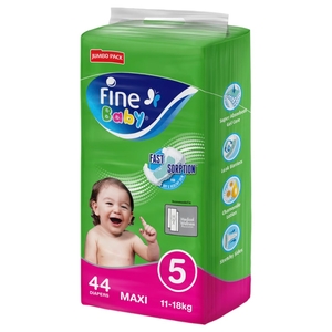 Fine Baby Maxi Diapers Jumbo Pack Size 5 44 Pieces