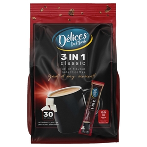 Delices Du Monde Instant Coffe 3 In 1 X 30
