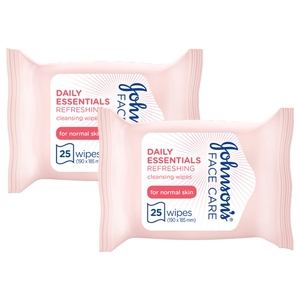 Johnson's Face Care Cleansing Wipes 25Pcs X 2