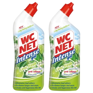 Wc Net Toilet Cleaner Intense Gel Lime Fresh 750Ml X 2