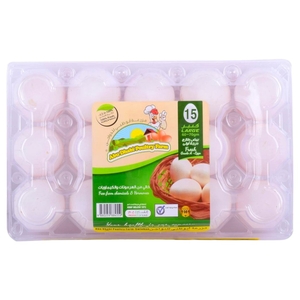 Abu Dhabi White Eggs Large 15Pcs