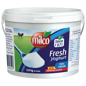 Milco Fresh Yoghurt Full Cream 3.8Kg