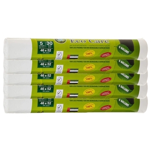 Eco Care Garbage Bags 30 Bags X 5