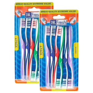 Dr. Fresh Tooth Brush Medium 6Pcs X 2
