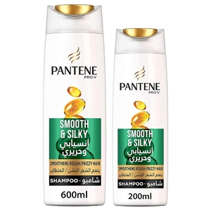 Pantene Shampoo Smooth & Silky 600Ml + 200Ml