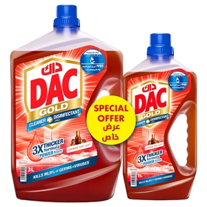 Dac Gold Multipurpose Purpose Cleaner + Disinfect Arabian Oud 3L + 1L