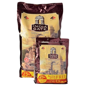 India Gate Classic Basmati Rice 20Kg + 5Kg
