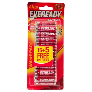 Eveready Heavy Duty Battery Aa20 15+5 Pieces
