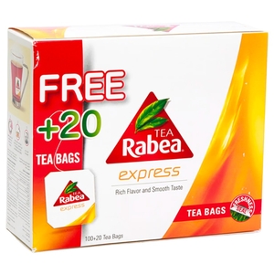 Rabea Express Tea 100 + 20 Bags Free