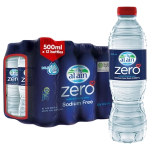 Al Ain Bottled Drinking Water Zero Sodium 500Ml X12