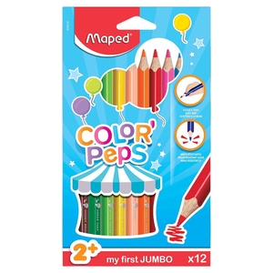 Maped Color Peps Jumbo 12 Pcs Md-834010