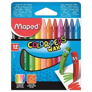 Maped Color'peps Wax Crayons 12Pcs Md861011