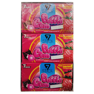 7 Sticks Bubble Gum Strawberry 14.5G X24