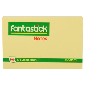 Fantastick Sticky Notes 2 X 3 "Yellow Fk-N203