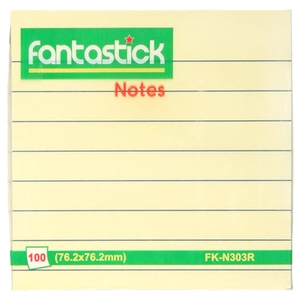 Fantastick Sticky Notes 3 X 3 Ruled Fk-N303r
