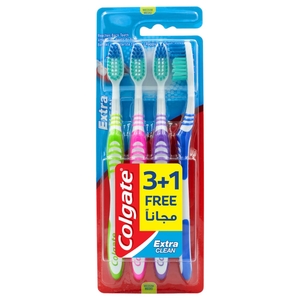 Colgate Toothbrush Extra Clean Medium X 4
