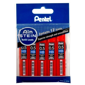 Pentel Lead Ainstein Slim 0.5Hb X 5