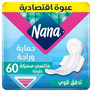 Nana Feminine Napkin Maxi Protection Comfort With Wings 60 Pieces