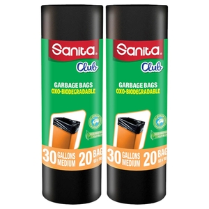 Sanita Club Garbage Bag 30 Gallons Medium 20Pcs X 2