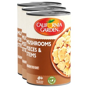 California Garden Pieces And Stems Mushrooms In Brine 425G X3