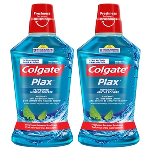 Colgate Mouthwash Plax Peppermint 500Ml X 2