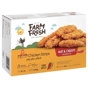 Farm Fresh Zing Chicken Strips Spicy 420G