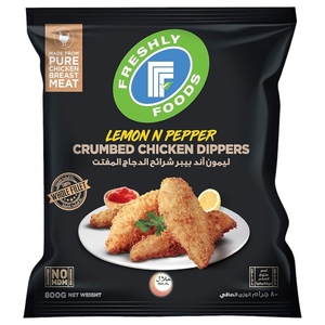 Freshly Foods Crumbed Chicken Dippers Lemon Pepper 800G