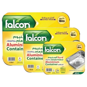 Falcon Aluminium Container 10Pcs